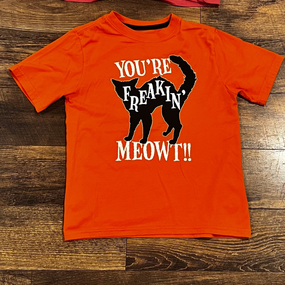 Orange Halloween Kids T-Shirt
